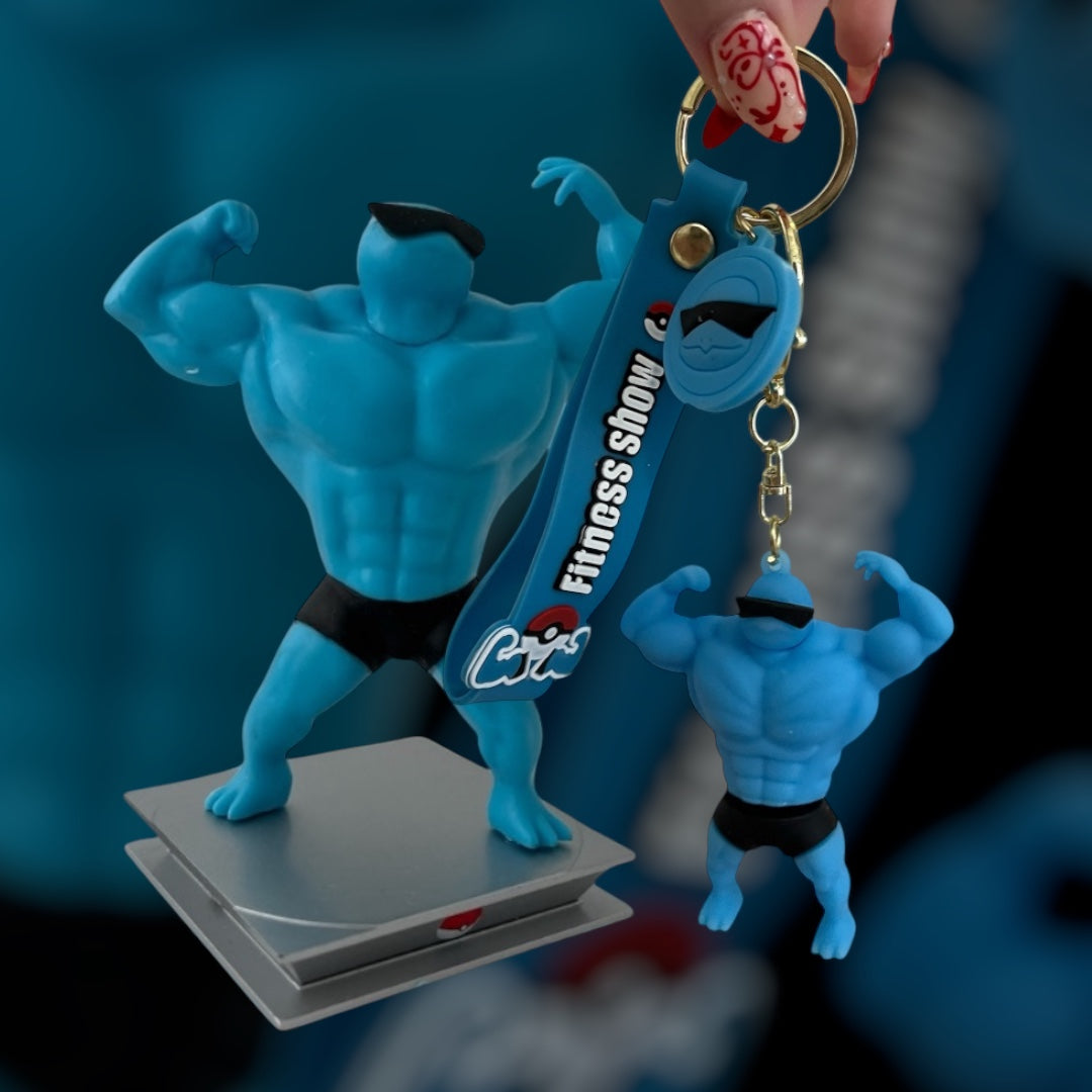 Shiggy muscle figure and keychain bundle