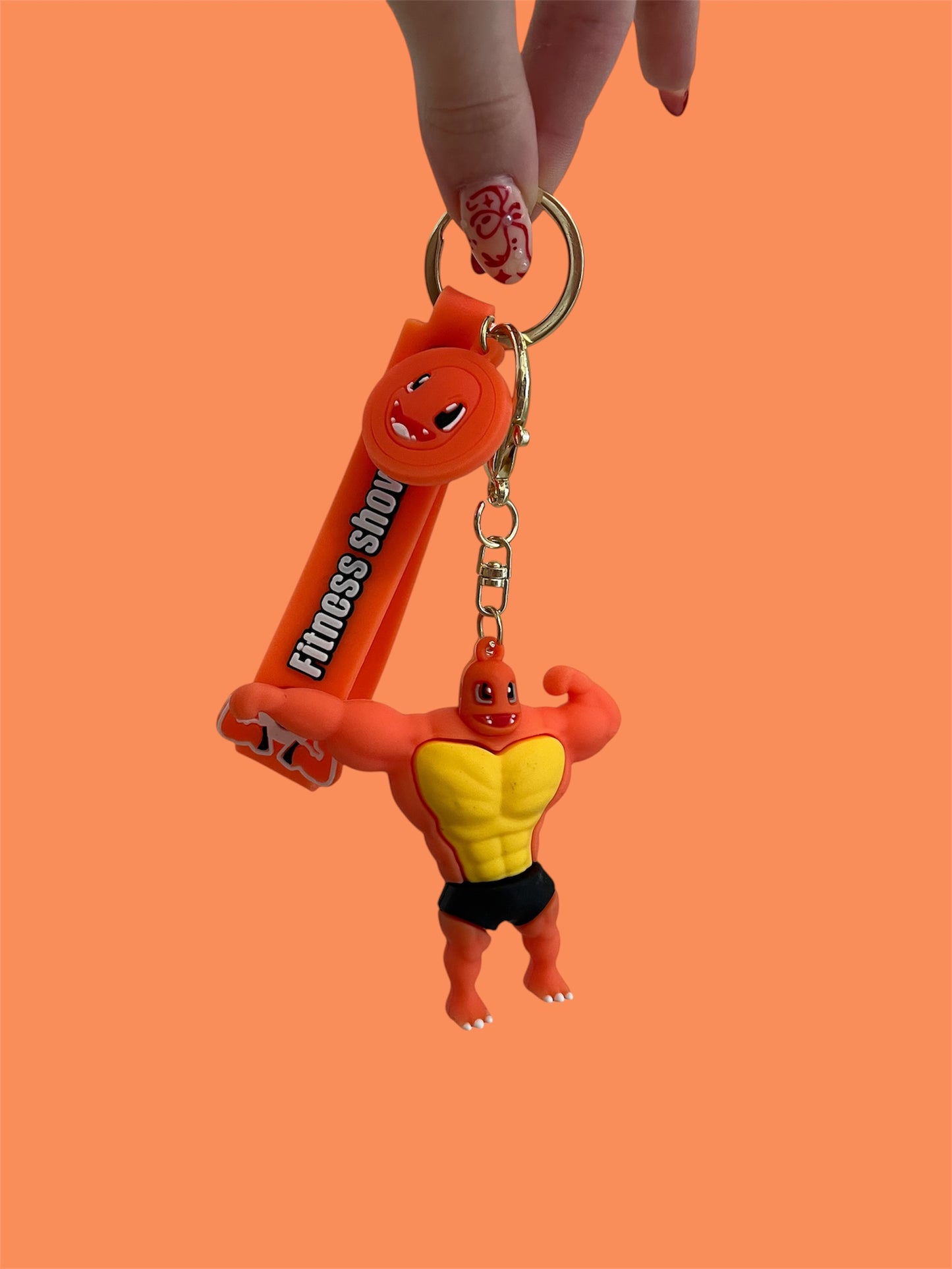 Charmander muscle keychain