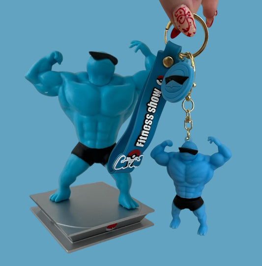 Shiggy muscle figure and keychain bundle