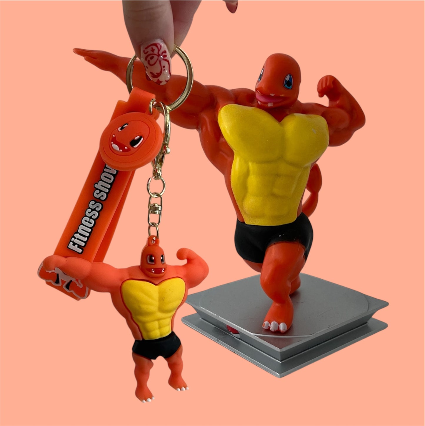 Charmander muscle figure and keychain bundle