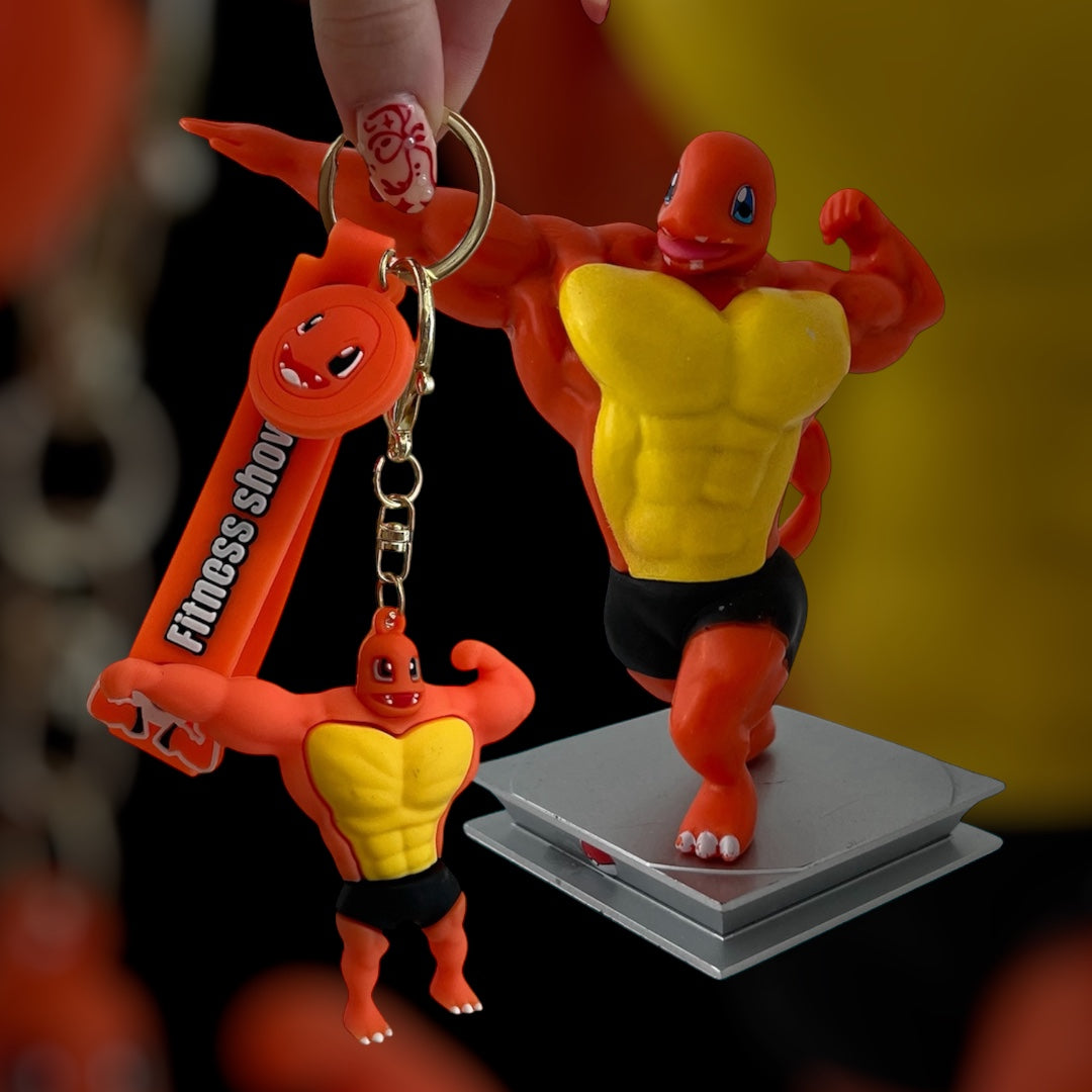 Charmander muscle figure and keychain bundle